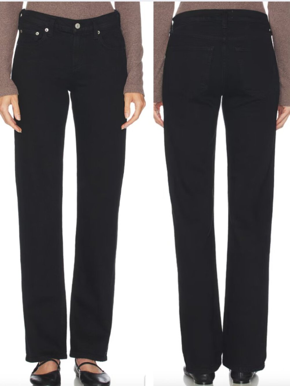 Agolde Lyle Low Rise Slim Jeans Phase Black NEW